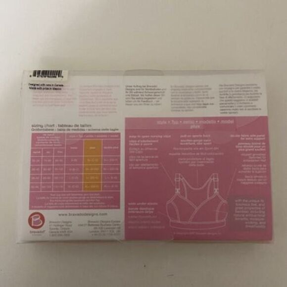 Bravado Original Nursing Bra Bamboo Plus Style 1512 White Size L+ 38-42 DD-E NEW - Picture 3 of 5